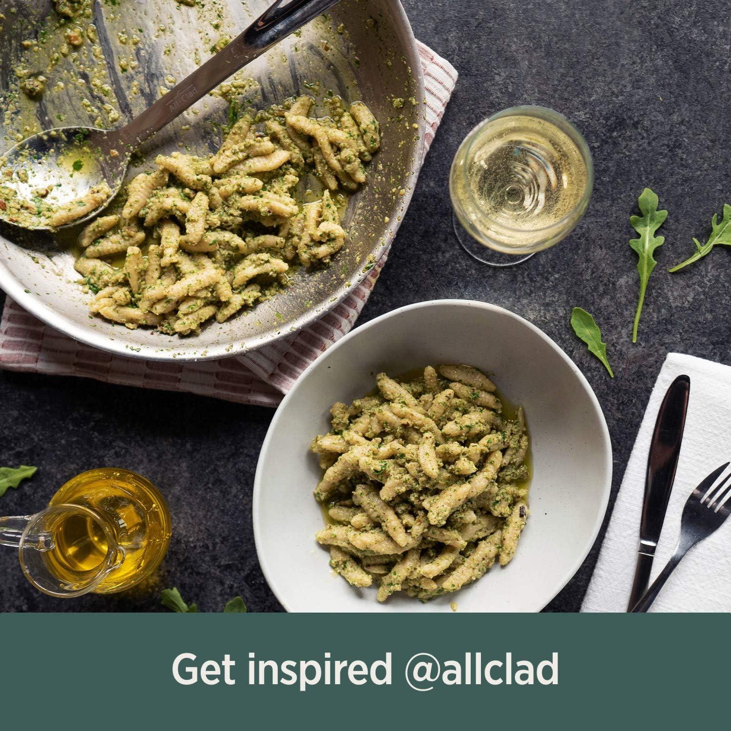 imageAllClad BD005707R D5 Brushed 1810 Stainless Steel 5Ply Bonded Dishwasher Safe Cookware Set 7Piece Silver7piece set