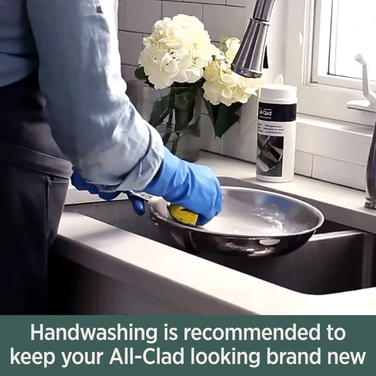 imageAllClad BD005707R D5 Brushed 1810 Stainless Steel 5Ply Bonded Dishwasher Safe Cookware Set 7Piece Silver7piece set