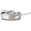 imageAllClad BD55403 D5 Brushed Stainless Steel 5ply Bonded Cookware Saute Pan with lid 3 quart SilverSilver