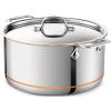 imageAllClad Copper Core 5Ply Stainless Steel Stockpot 8 Quart Induction Oven Broiler Safe 600F Pots and Pans Cookware SilverSilver
