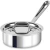 imageAllClad D3 3Ply Stainless Steel Sauce Pan with Lid 15 Quart Induction Oven Broiler Safe 600F Multipurpose Compatible w All Cooktops For Restaurant or Home Kitchen Pots ampamp Pans Cookware Silver11 Quarts