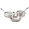 imageAllClad D5 5Ply Stainless Steel Cookware Set 5 Piece Induction Oven Broiler Safe 600F Pots and Pans SilverSilver