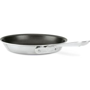 All-Clad D3 11 Inch Stainless Steel Pro Non Stick Frying pan, 3-Ply Stainless Steel Pan, Induction, Oven Broiler Safe 500F, Pancake Egg Pan, Skillet, Professional Cookware, Silver(Fry Pan)