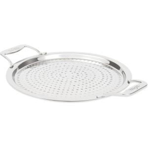 All-Clad D5 5-Ply Brushed Stainless Steel Stockpot with lid and Strain & Splatter Guard, 8-Quart, Induction, Oven & broiler safe up to 600°F, Cookware, Pots and Pans, Kitchen Essential, Silver(Strain & Splatter Guard)