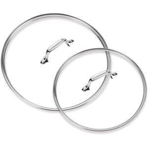 All-Clad HA1 Hard Anodized Nonstick Glass Lid Set 10, 12 Inch Pots and Pans, Cookware Black