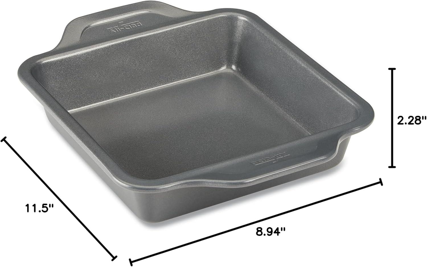 imageAllClad ProRelease Nonstick Square Baking Pan 8x8 Inch Oven Safe 450F Half Sheet Cookie Sheet Muffin Pan Cooling ampamp Baking Rack Round Cake Pan Loaf Pan Baking Pan Grey8 X 8 inch