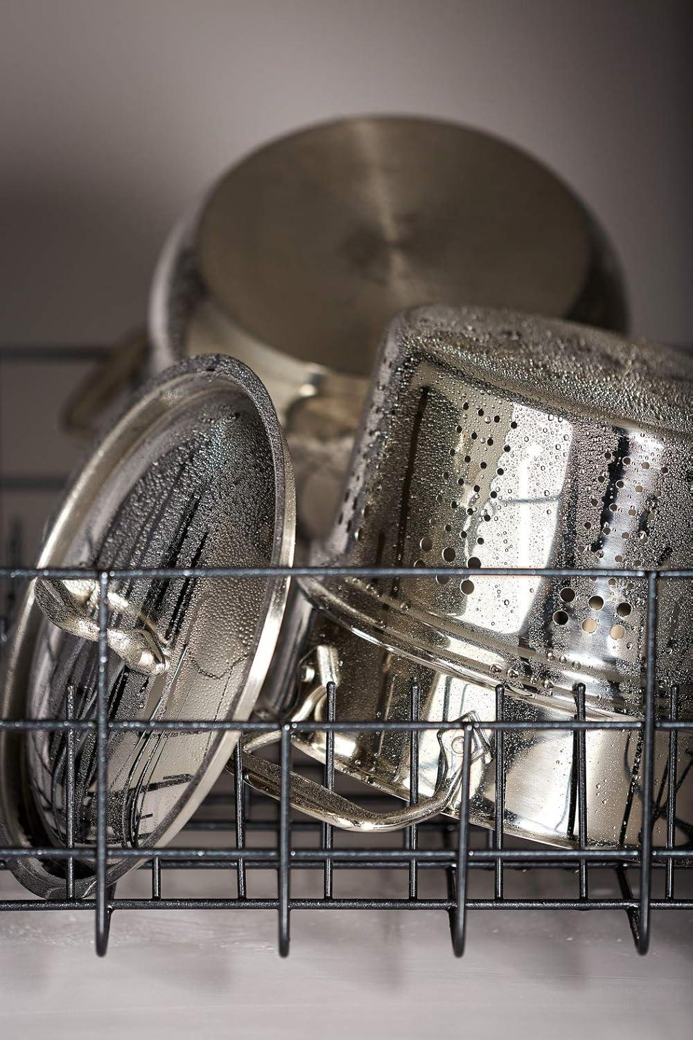 imageAllClad Specialty Stainless Steel Universal Steamer for Cooking 8 Inch Food Steamer Steamer Basket Silver