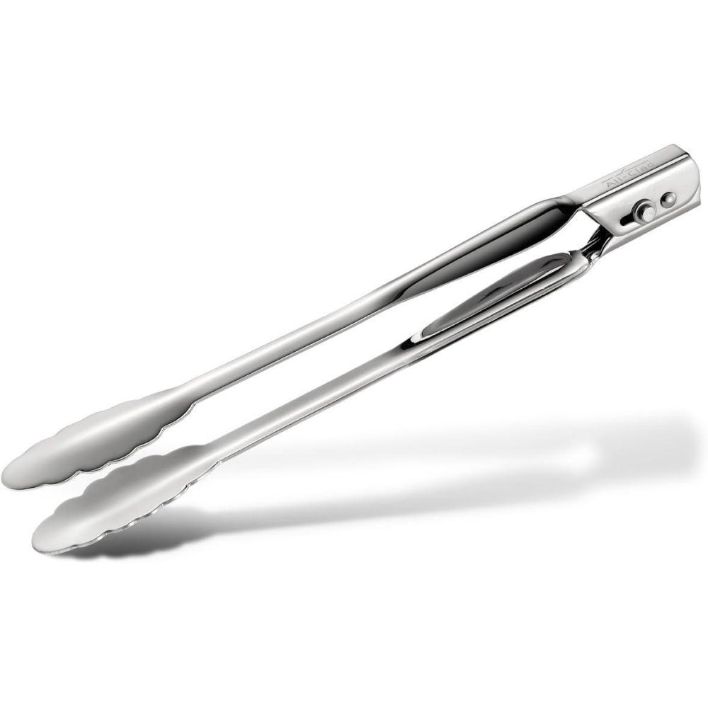 imageAllClad Specialty Stainless Steel Kitchen Gadgets Locking Tongs Kitchen Tools Kitchen Hacks Silver12Inch