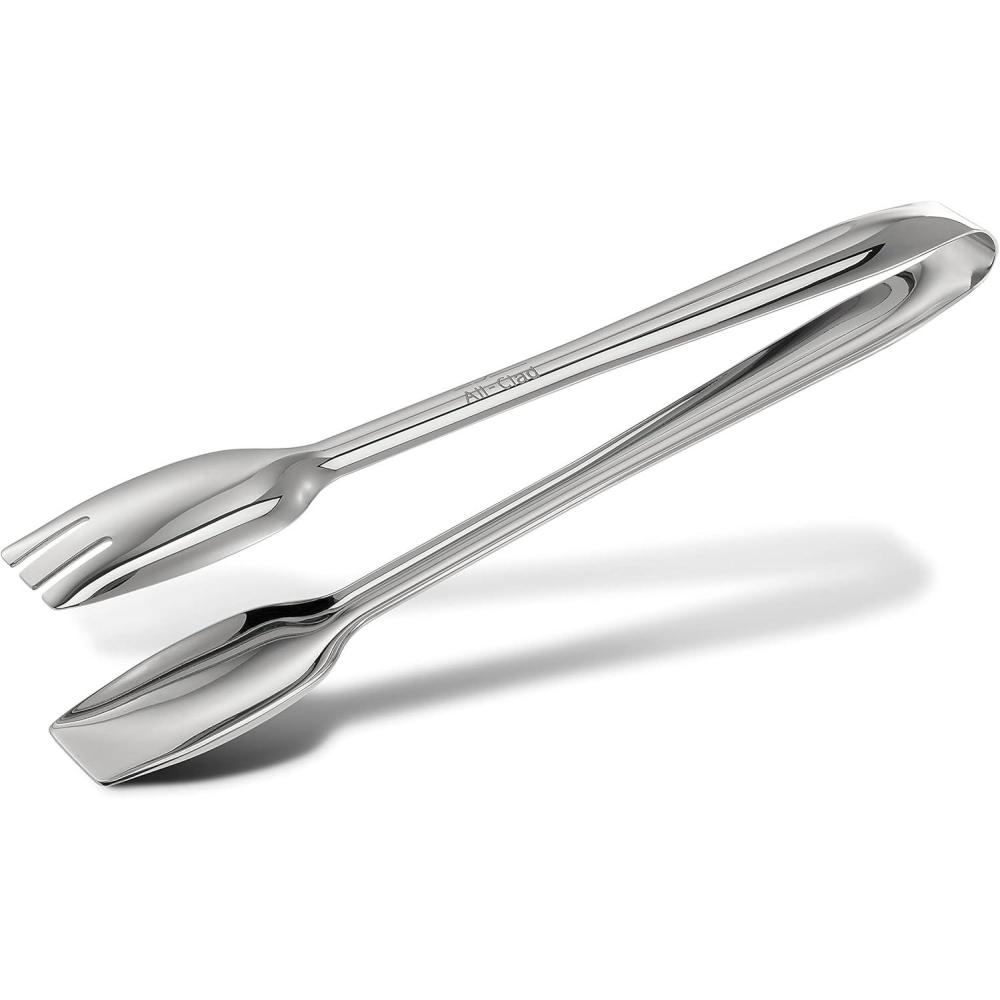imageAllClad Specialty Stainless Steel Kitchen Gadgets Serving Tongs Kitchen Tools Kitchen Hacks Silver10 inch