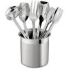imageAllClad Specialty Stainless Steel Kitchen Gadgets 5 Piece Tool Set with Caddy Kitchen Tools Kitchen Hacks Silver10 inch length  6piece set
