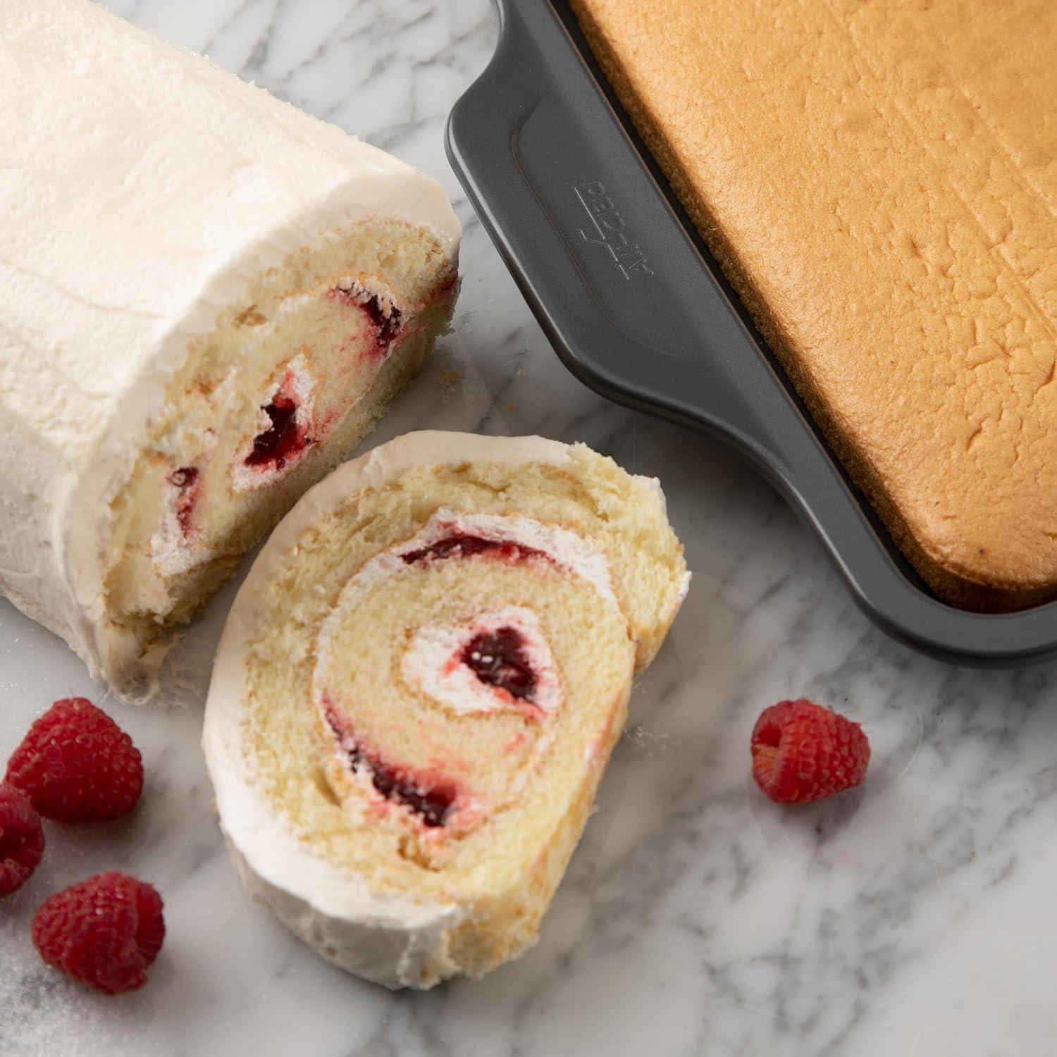 imageAllClad ProRelease Nonstick Bakeware Jelly Roll Pan 10x15 Inch Oven Safe 450F Half Sheet Cookie Sheet Muffin Pan Cooling amp Baking Rack Round Cake Pan Loaf Pan Baking Pan GreyGray