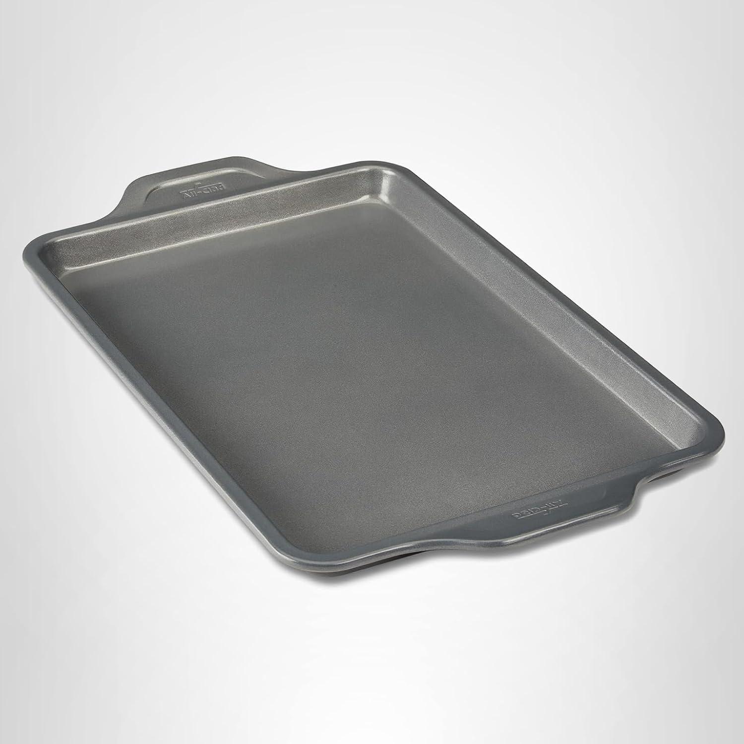 imageAllClad ProRelease Nonstick Bakeware Jelly Roll Pan 10x15 Inch Oven Safe 450F Half Sheet Cookie Sheet Muffin Pan Cooling amp Baking Rack Round Cake Pan Loaf Pan Baking Pan GreyGray