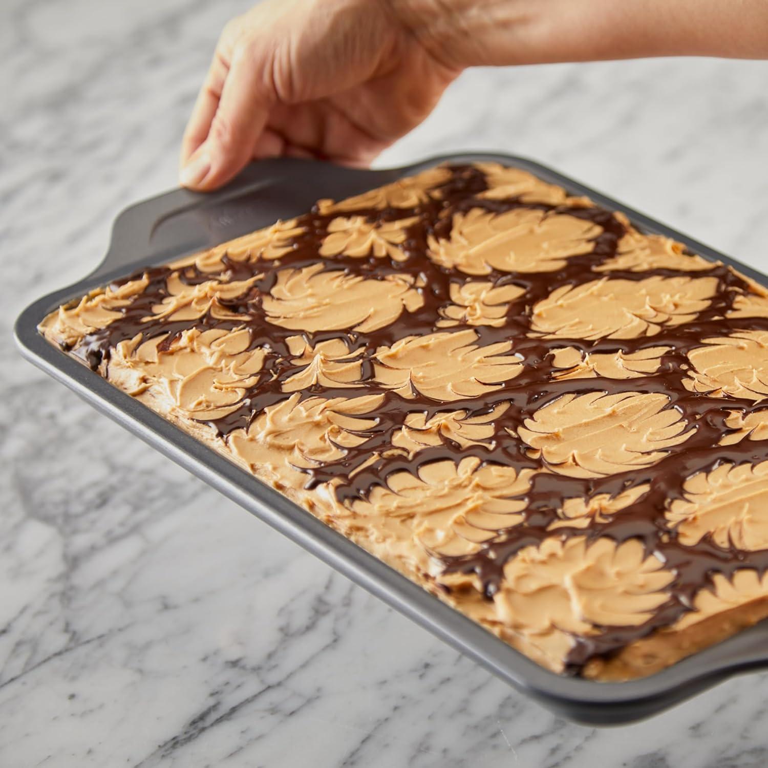 imageAllClad ProRelease Nonstick Bakeware Quarter Sheet Pan 13x9 Inch Oven Safe 450F Half Sheet Cookie Sheet Muffin Pan Cooling amp Baking Rack Round Cake Pan Loaf Pan Baking Pan Grey