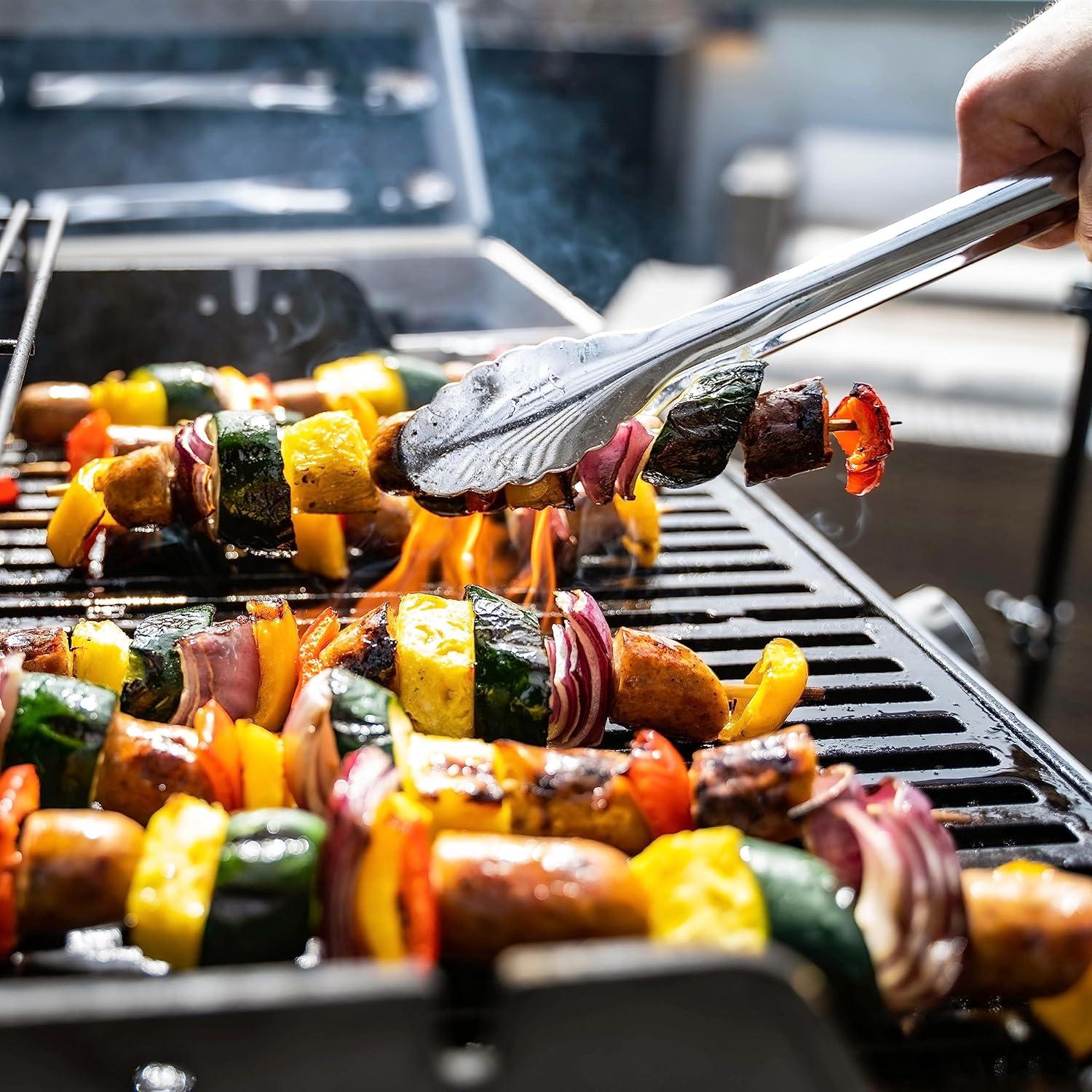 imageAllClad Professional Tools with Case Stainless Steel BBQ Tool Set 4 Piece Pots and Pans Cookware SilverWo case