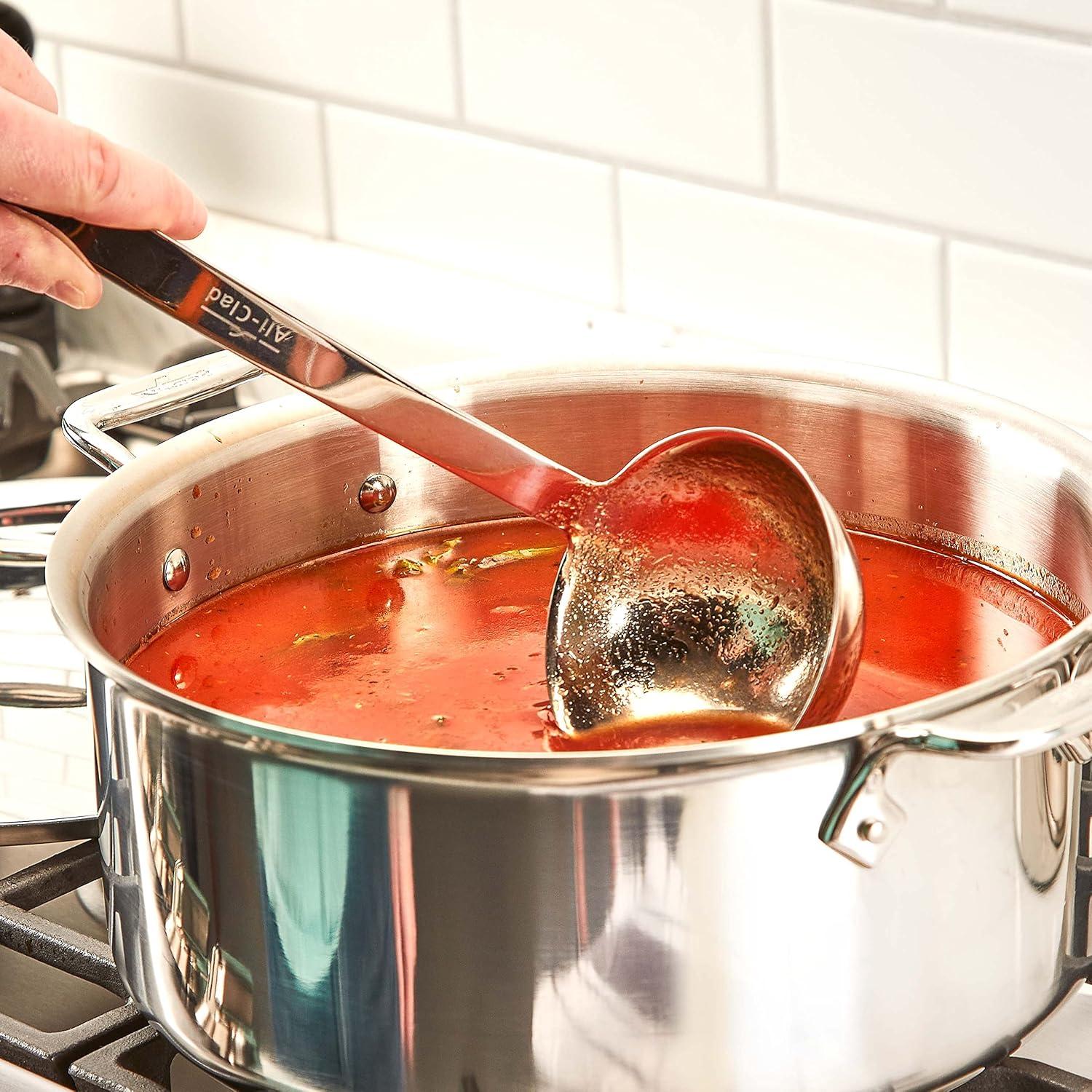 imageAllClad Specialty Stainless Steel Kitchen Gadgets Soup Ladle Kitchen Tools Kitchen Hacks Silver