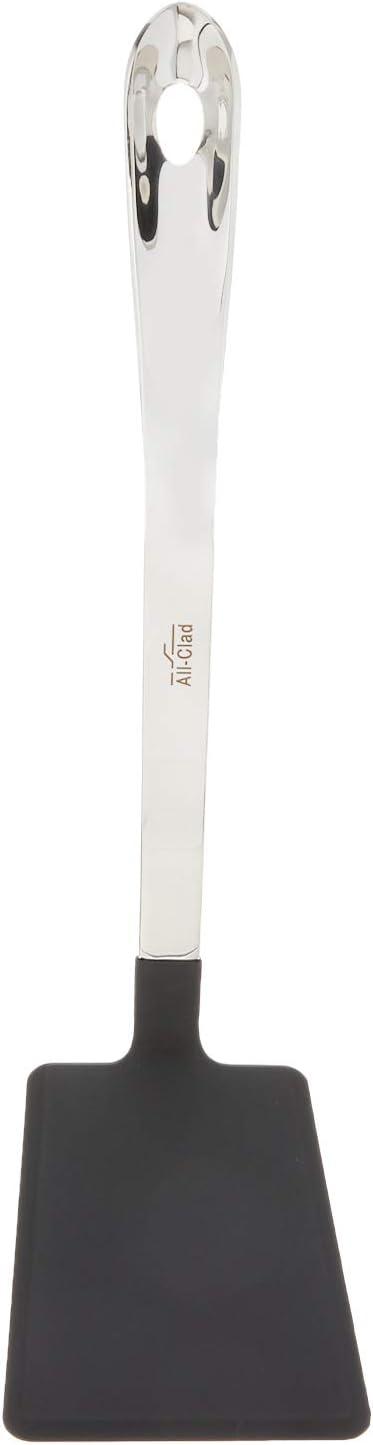 imageAllClad Tools and Accessories Stainless Steel with Nylon Head Kitchen Gadgets Nonstick Turner Kitchen Tools Kitchen Hacks Silver