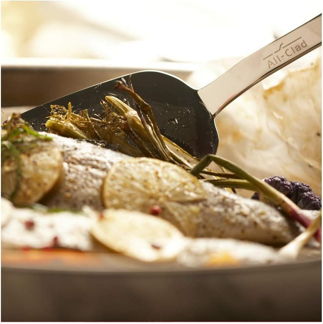 imageAllClad Tools and Accessories Stainless Steel with Nylon Head Kitchen Gadgets Nonstick Turner Kitchen Tools Kitchen Hacks Silver