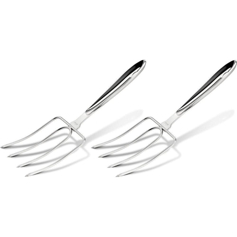 imageAllClad Specialty Stainless Steel Kitchen Gadgets 2 Piece Set Turkey Forks Kitchen Tools Kitchen Hacks Silver