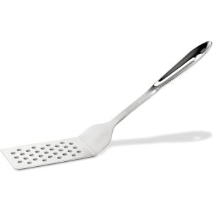 All-Clad T107 Stainless Steel Large Slotted Turner Kitchen Tool, 14.5-Inch, Silver